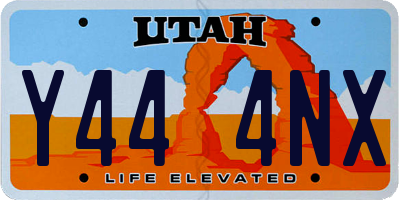 UT license plate Y444NX