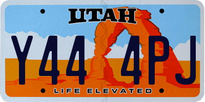 UT license plate Y444PJ
