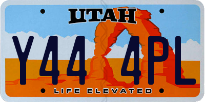 UT license plate Y444PL