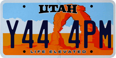 UT license plate Y444PM
