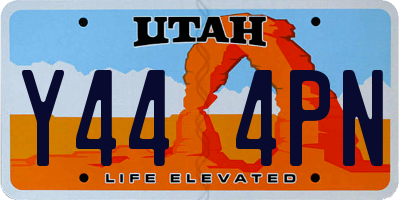 UT license plate Y444PN