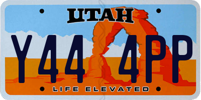UT license plate Y444PP