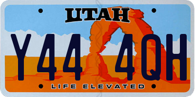 UT license plate Y444QH