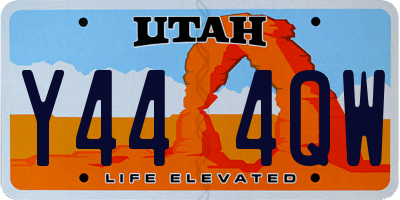 UT license plate Y444QW