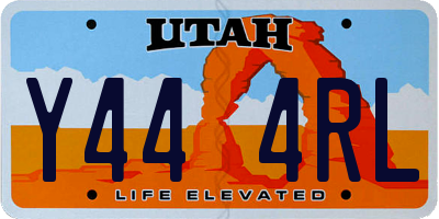 UT license plate Y444RL