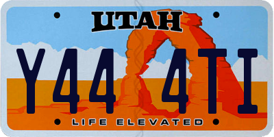 UT license plate Y444TI