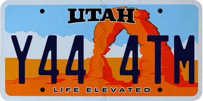 UT license plate Y444TM