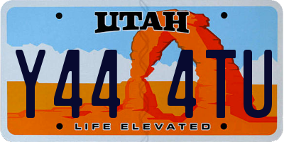 UT license plate Y444TU