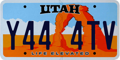 UT license plate Y444TV
