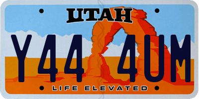 UT license plate Y444UM
