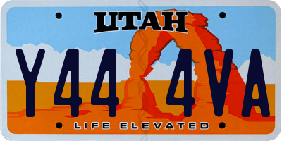 UT license plate Y444VA