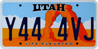 UT license plate Y444VJ