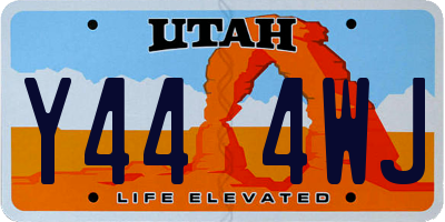 UT license plate Y444WJ