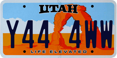 UT license plate Y444WW