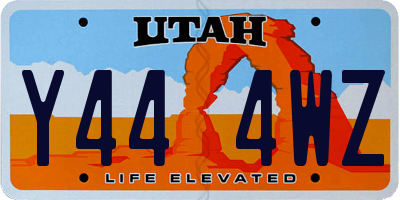 UT license plate Y444WZ