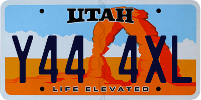 UT license plate Y444XL