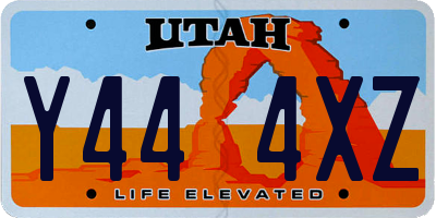 UT license plate Y444XZ