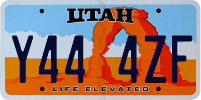 UT license plate Y444ZF