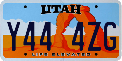 UT license plate Y444ZG