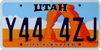 UT license plate Y444ZJ