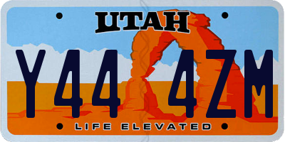 UT license plate Y444ZM