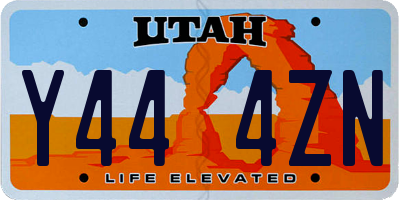 UT license plate Y444ZN