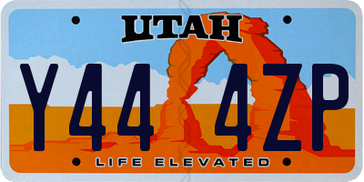 UT license plate Y444ZP