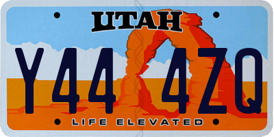 UT license plate Y444ZQ