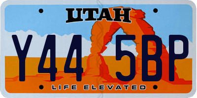 UT license plate Y445BP