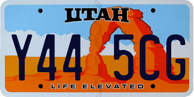 UT license plate Y445CG