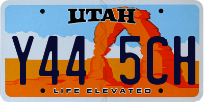 UT license plate Y445CH