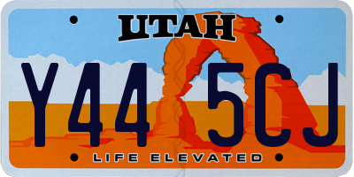 UT license plate Y445CJ