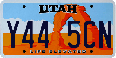 UT license plate Y445CN