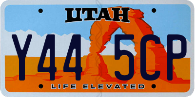 UT license plate Y445CP