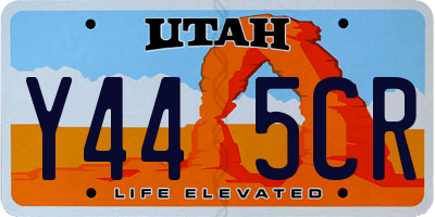 UT license plate Y445CR