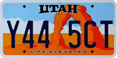 UT license plate Y445CT