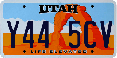 UT license plate Y445CV