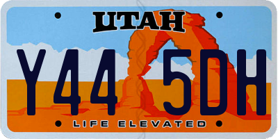 UT license plate Y445DH