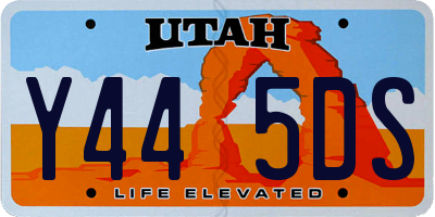 UT license plate Y445DS