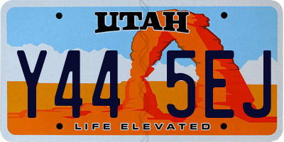 UT license plate Y445EJ