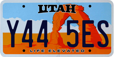 UT license plate Y445ES
