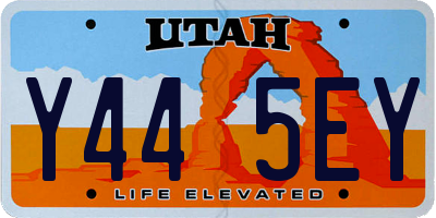 UT license plate Y445EY