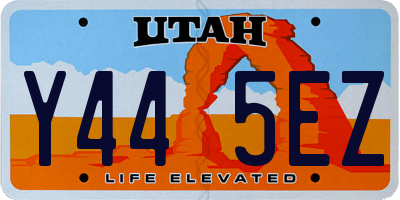 UT license plate Y445EZ