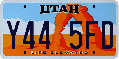 UT license plate Y445FD
