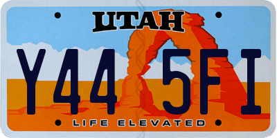 UT license plate Y445FI