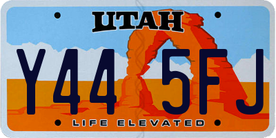 UT license plate Y445FJ