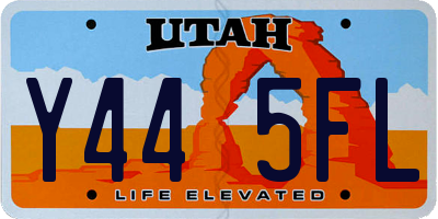 UT license plate Y445FL