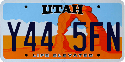 UT license plate Y445FN