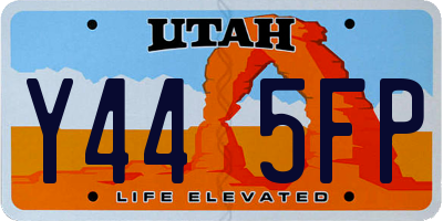 UT license plate Y445FP