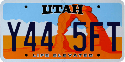 UT license plate Y445FT